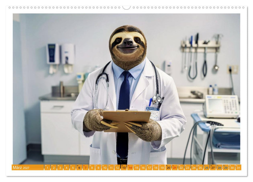 Faultiere im Beruf (CALVENDO Wandkalender 2027)