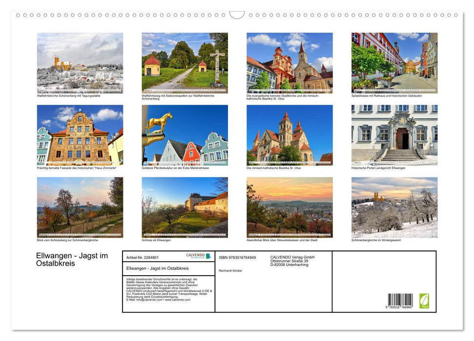 Ellwangen - Jagst im Ostalbkreis (CALVENDO Wandkalender 2027)