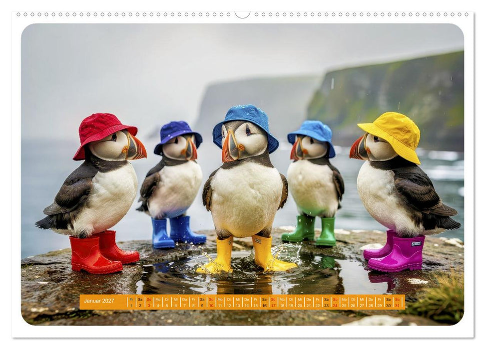 Lustige Papageientaucher (CALVENDO Premium Wandkalender 2027)