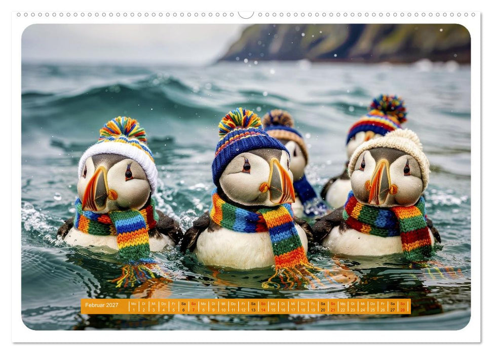 Lustige Papageientaucher (CALVENDO Premium Wandkalender 2027)