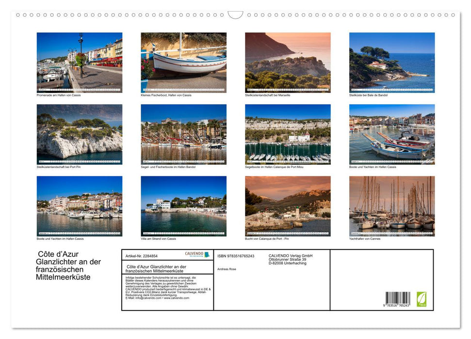 Côte d’Azur Glanzlichter an der französischen Mittelmeerküste (CALVENDO Wandkalender 2027)