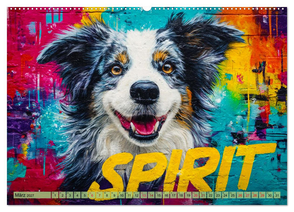 Hunde in Farbe - Dogs on the Wall (CALVENDO Wandkalender 2027)
