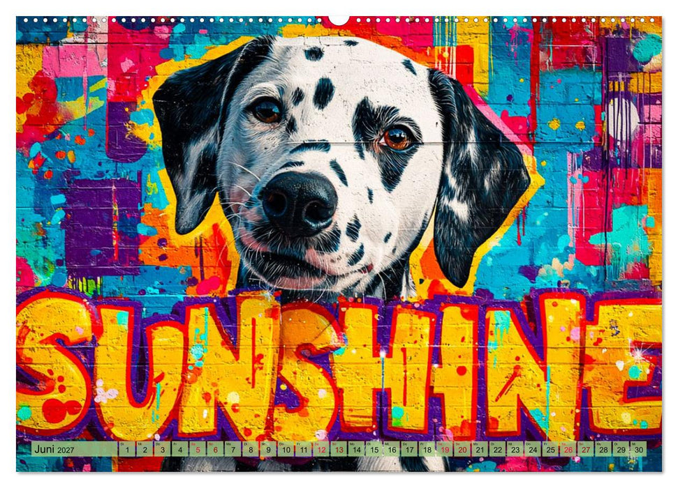 Hunde in Farbe - Dogs on the Wall (CALVENDO Wandkalender 2027)