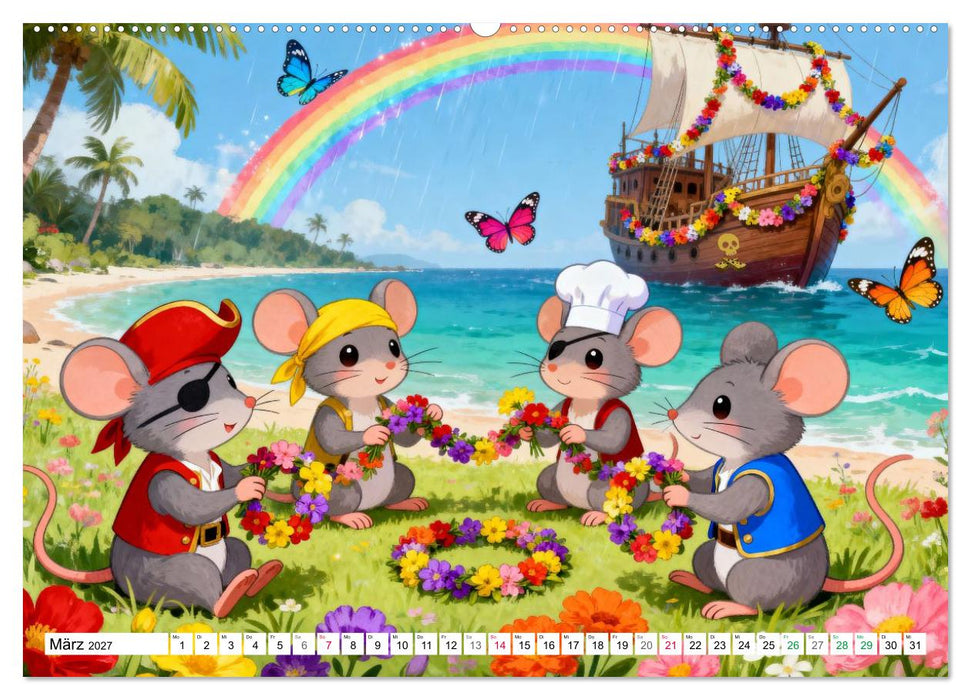 Piraten-Mäuse auf großer Fahrt (CALVENDO Wandkalender 2027)