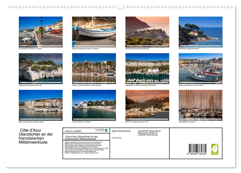 Côte d’Azur Glanzlichter an der französischen Mittelmeerküste (CALVENDO Premium Wandkalender 2027)