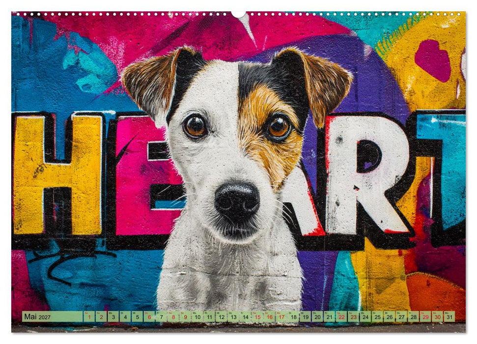 Hunde in Farbe - Dogs on the Wall (CALVENDO Premium Wandkalender 2027)