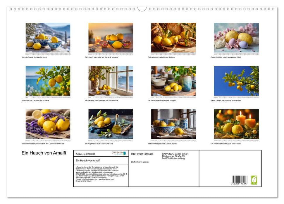Ein Hauch von Amalfi (CALVENDO Wandkalender 2027)