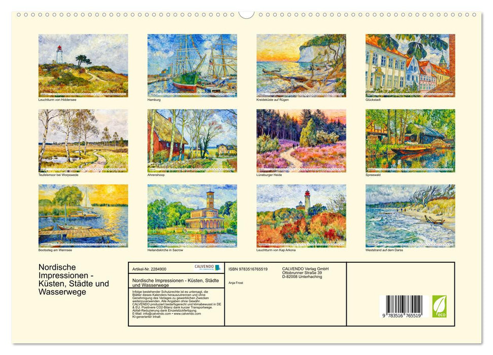 Nordische Impressionen - Küsten, Städte und Wasserwege (CALVENDO Premium Wandkalender 2027)