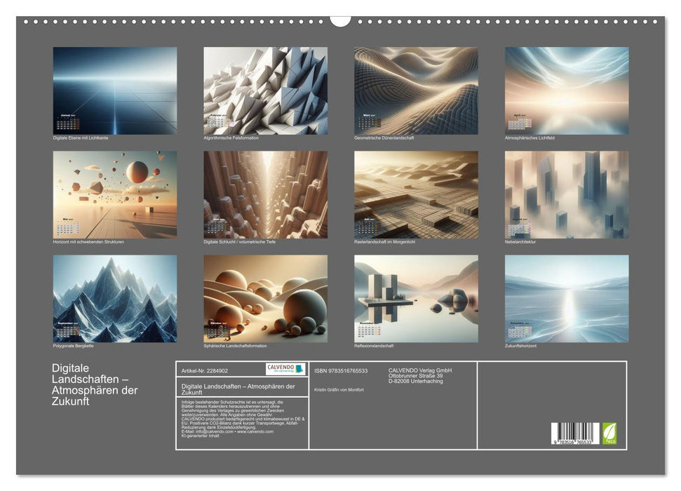 Digitale Landschaften – Atmosphären der Zukunft (CALVENDO Wandkalender 2027)