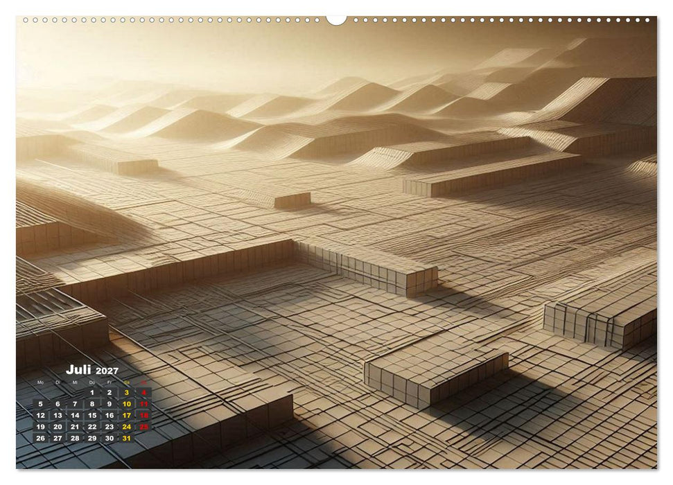 Digitale Landschaften – Atmosphären der Zukunft (CALVENDO Premium Wandkalender 2027)
