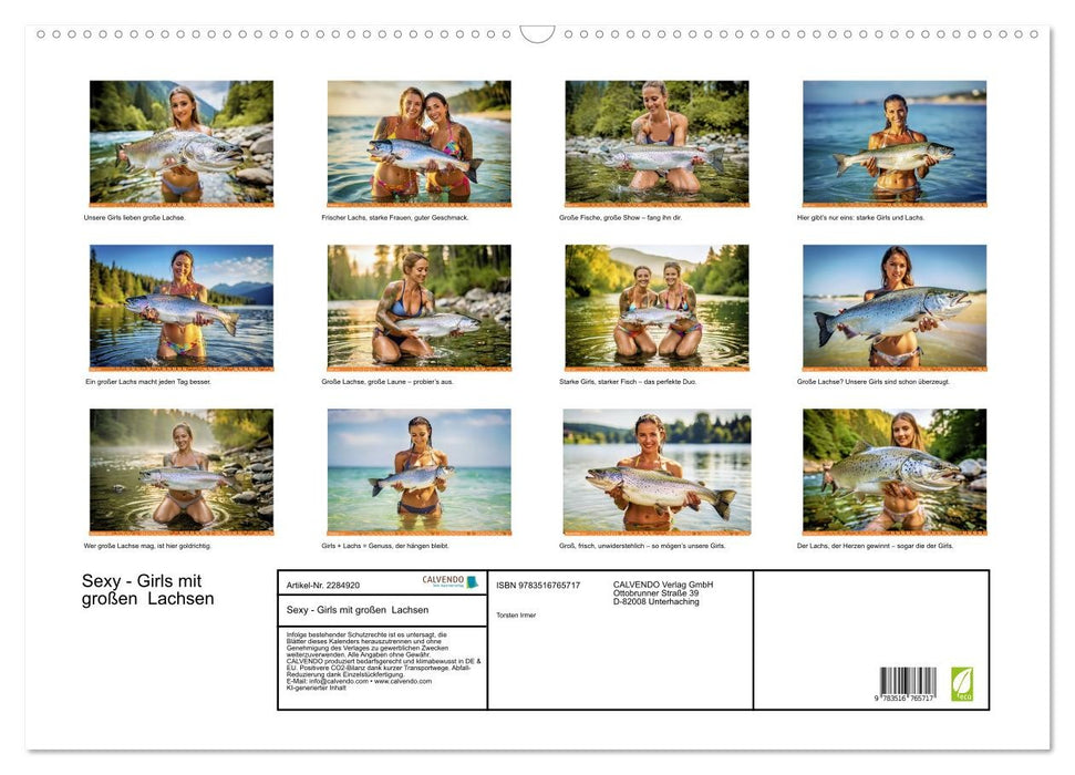 Sexy - Girls mit großen Lachsen (CALVENDO Wandkalender 2027)