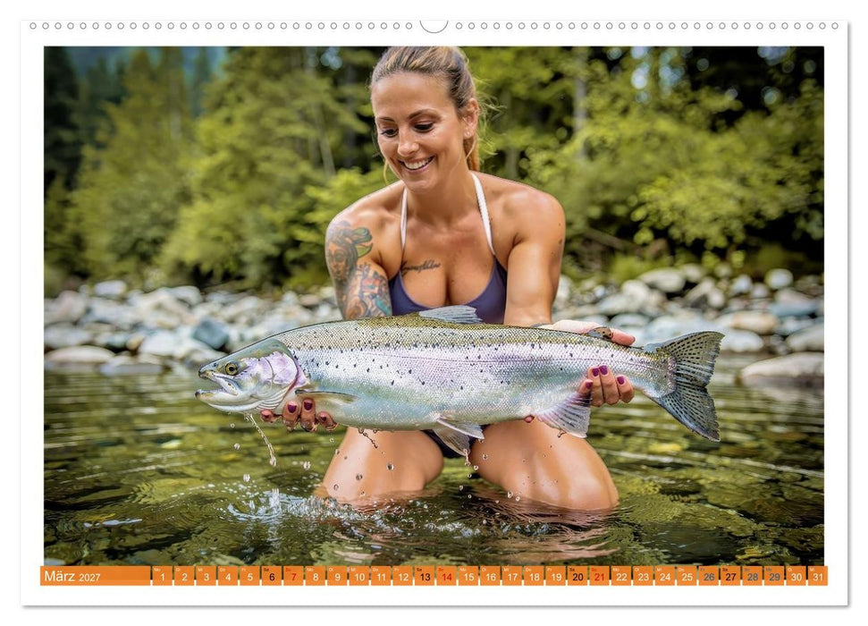 Sexy - Girls mit großen Lachsen (CALVENDO Wandkalender 2027)
