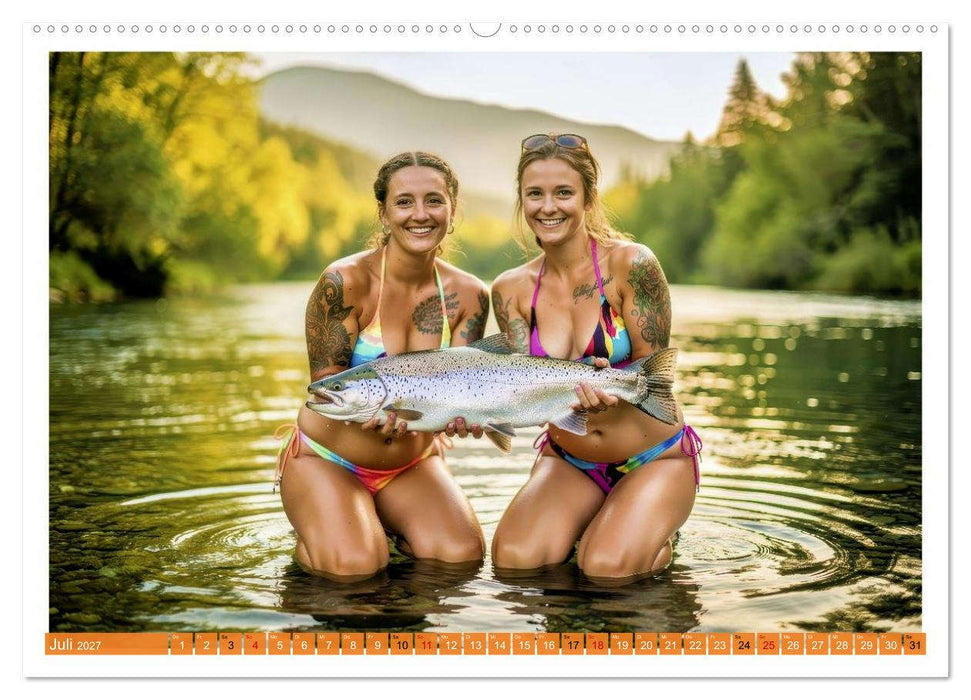 Sexy - Girls mit großen Lachsen (CALVENDO Premium Wandkalender 2027)