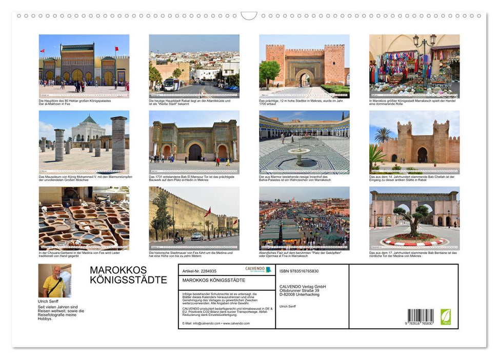MAROKKOS KÖNIGSSTÄDTE (CALVENDO Wandkalender 2027)