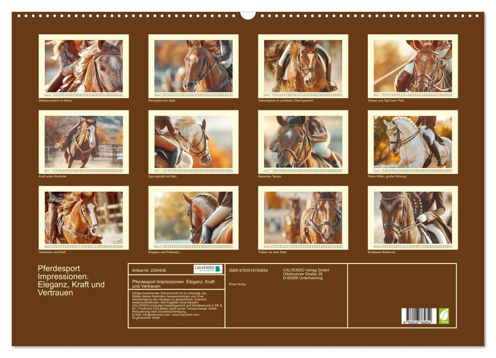 Pferdesport Impressionen. Eleganz, Kraft und Vertrauen (CALVENDO Wandkalender 2027)