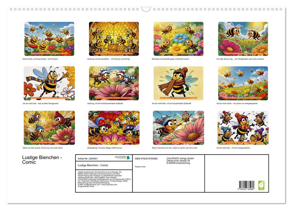Lustige Bienchen - Comic (CALVENDO Wandkalender 2027)