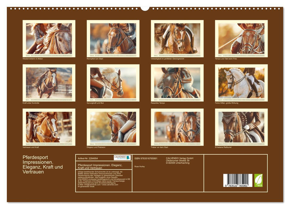 Pferdesport Impressionen. Eleganz, Kraft und Vertrauen (CALVENDO Premium Wandkalender 2027)
