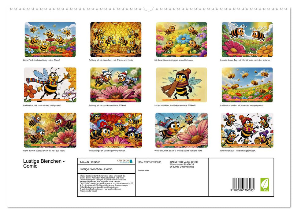 Lustige Bienchen - Comic (CALVENDO Premium Wandkalender 2027)