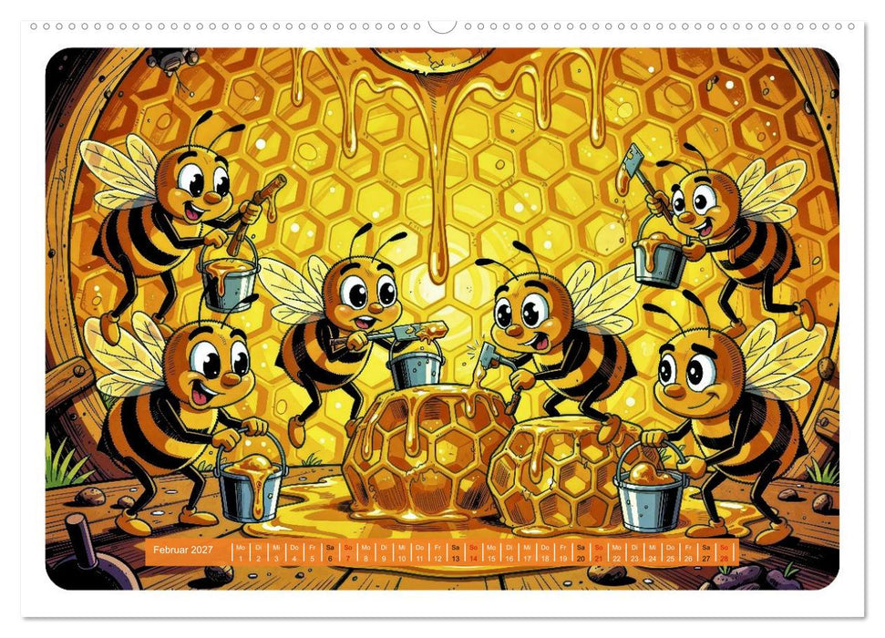 Lustige Bienchen - Comic (CALVENDO Premium Wandkalender 2027)