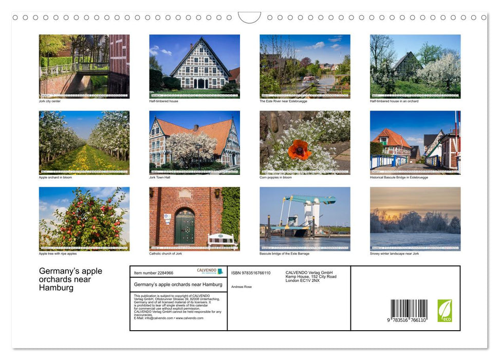 Germany’s apple orchards near Hamburg (CALVENDO Monthly Calendar 2027)