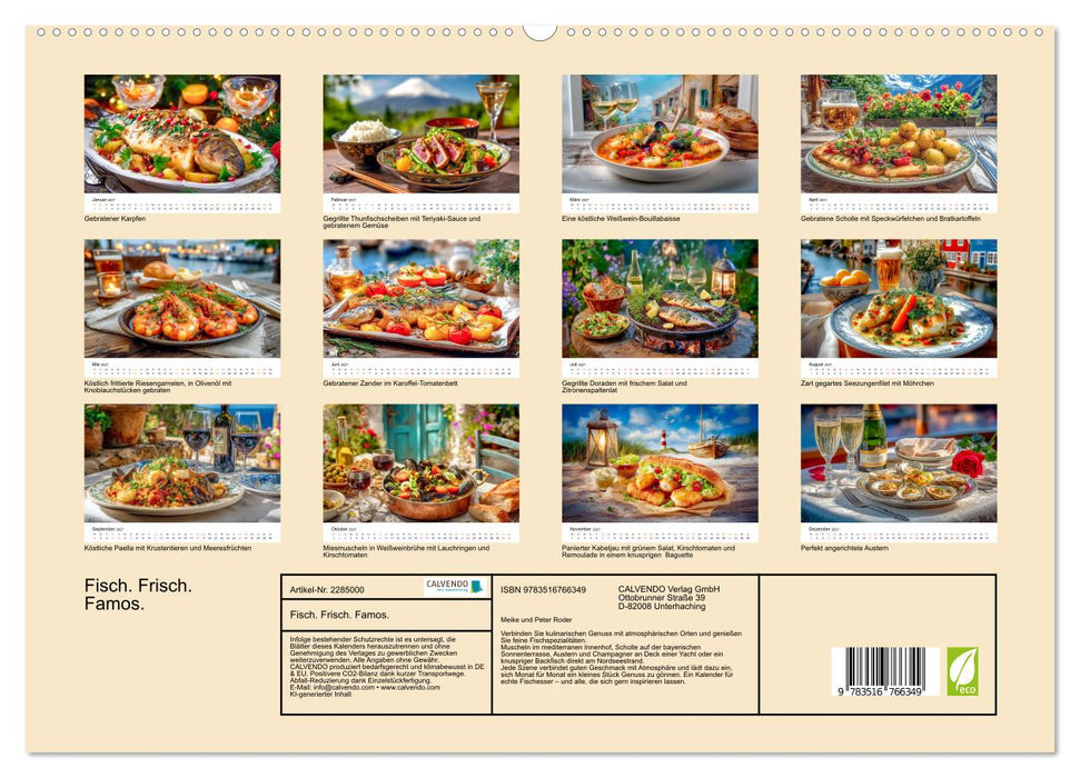 Fisch. Frisch. Famos. (CALVENDO Premium Wandkalender 2027)