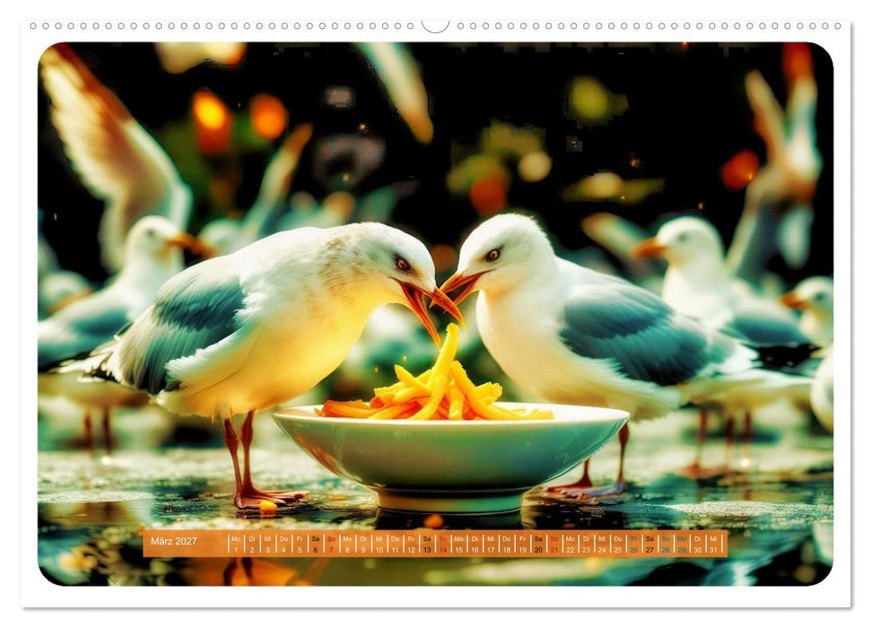 Gierige Möwen (CALVENDO Premium Wandkalender 2027)