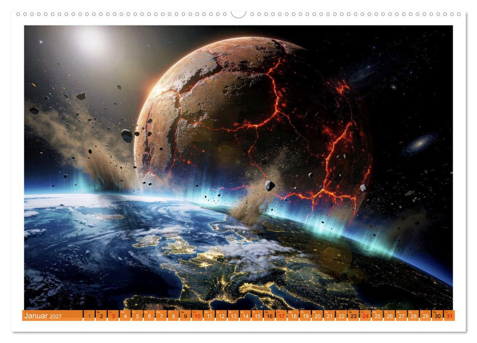 Planeten - Kollisionen (CALVENDO Wandkalender 2027)