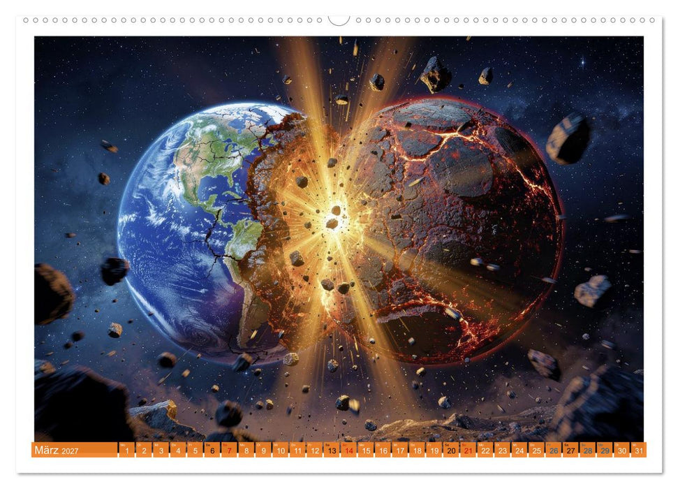 Planeten - Kollisionen (CALVENDO Premium Wandkalender 2027)
