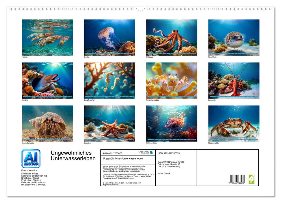 Ungewöhnliches Unterwasserleben (CALVENDO Wandkalender 2027)