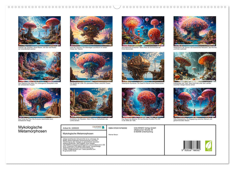 Mykologische Metamorphosen (CALVENDO Premium Wandkalender 2027)