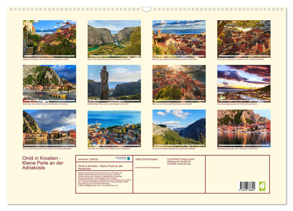 Omiš in Kroatien - Kleine Perle an der Adriaküste (CALVENDO Wandkalender 2027)