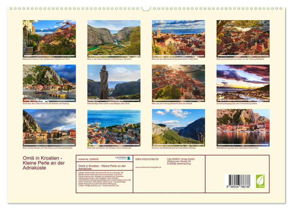 Omiš in Kroatien - Kleine Perle an der Adriaküste (CALVENDO Premium Wandkalender 2027)