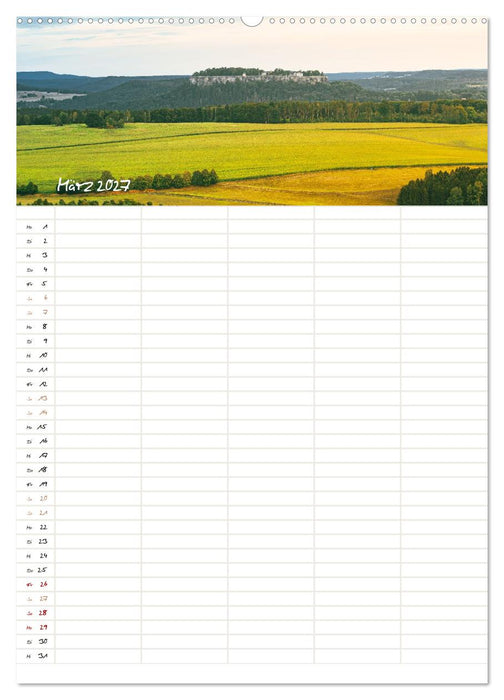 Familienkalender - Sächsische und Böhmische Schweiz (CALVENDO Wandkalender 2027)