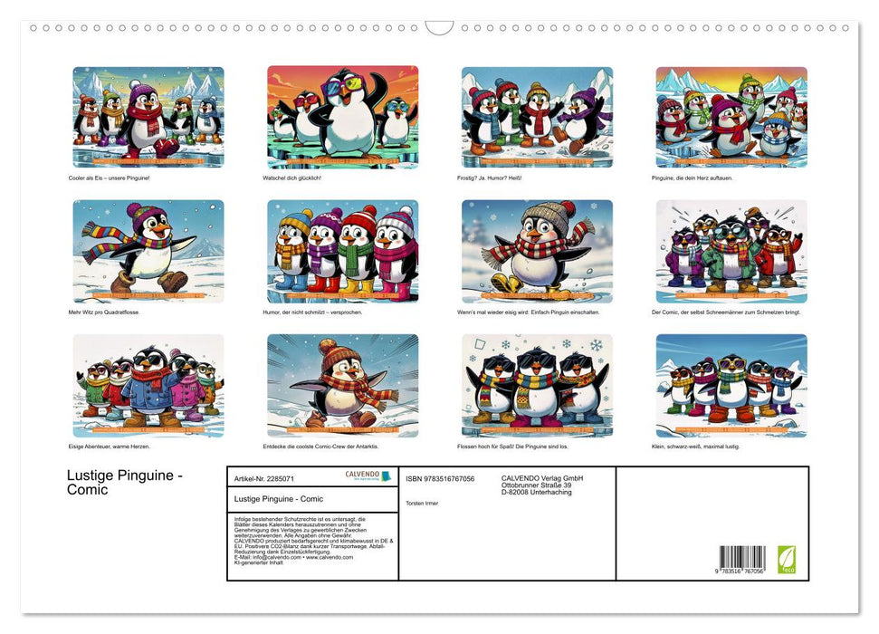 Lustige Pinguine - Comic (CALVENDO Wandkalender 2027)