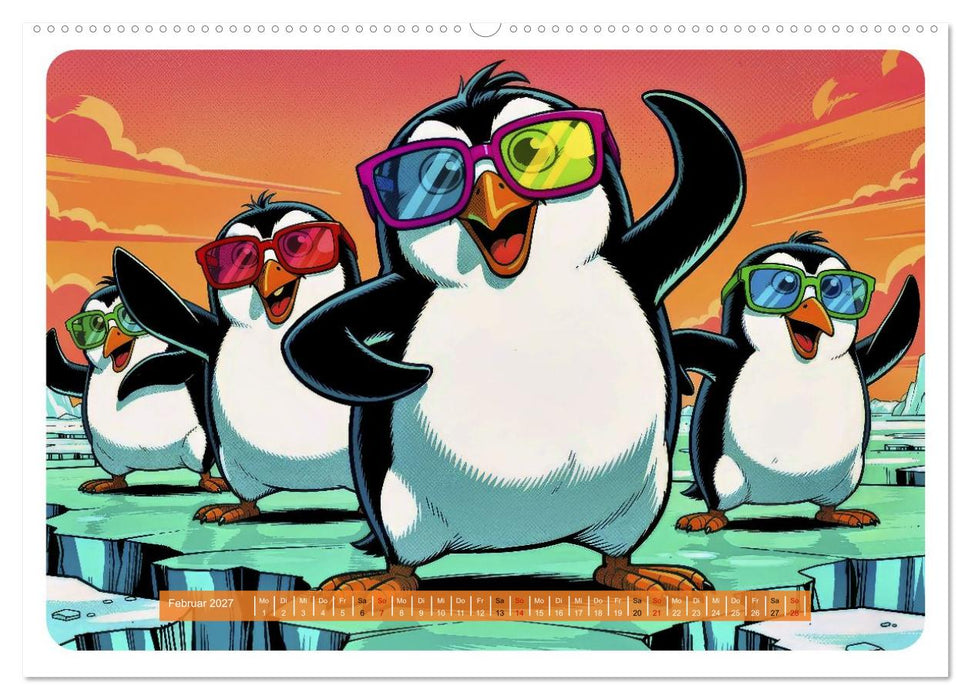 Lustige Pinguine - Comic (CALVENDO Wandkalender 2027)