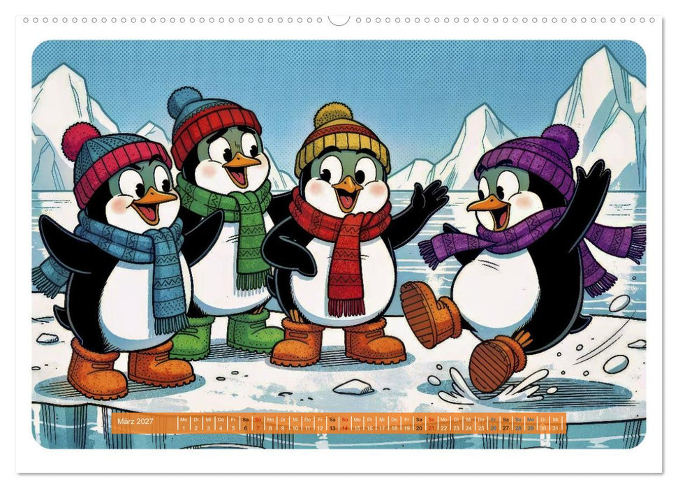 Lustige Pinguine - Comic (CALVENDO Wandkalender 2027)