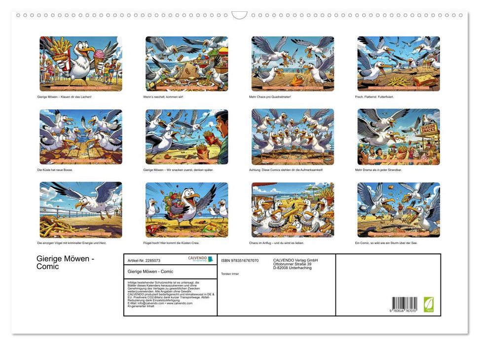 Gierige Möwen - Comic (CALVENDO Wandkalender 2027)