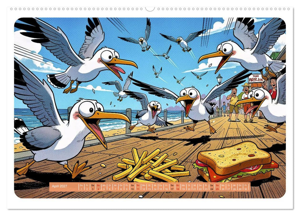 Gierige Möwen - Comic (CALVENDO Wandkalender 2027)