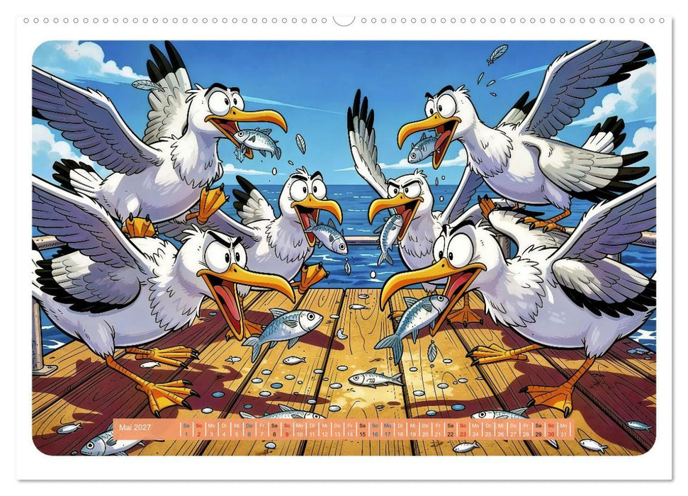 Gierige Möwen - Comic (CALVENDO Wandkalender 2027)