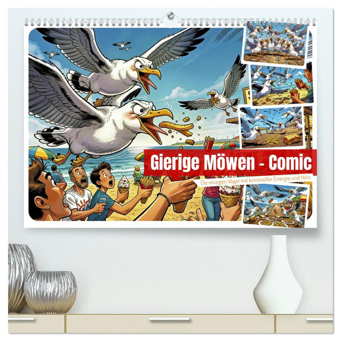 Gierige Möwen - Comic (CALVENDO Premium Wandkalender 2027)