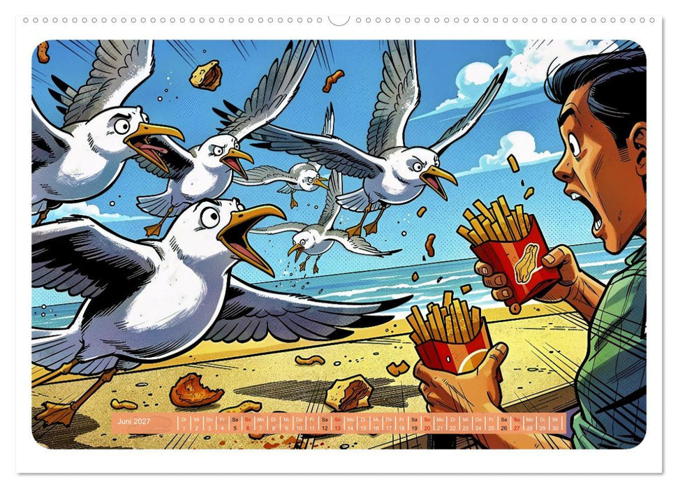Gierige Möwen - Comic (CALVENDO Premium Wandkalender 2027)