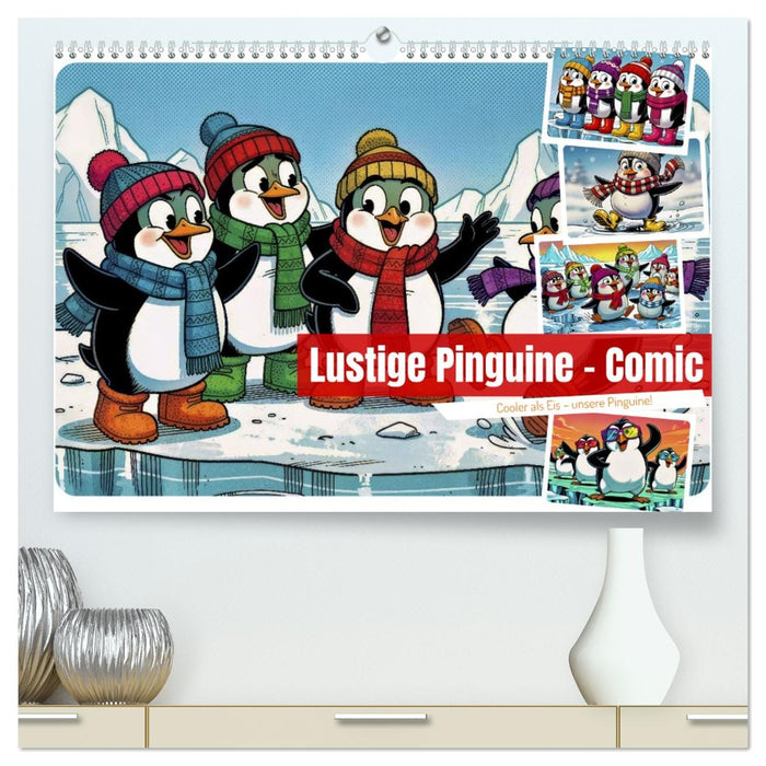 Lustige Pinguine - Comic (CALVENDO Premium Wandkalender 2027)