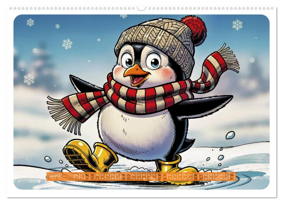Lustige Pinguine - Comic (CALVENDO Premium Wandkalender 2027)