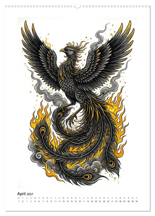 Irezumi - Japans Seele in zwei Farben (CALVENDO Wandkalender 2027)