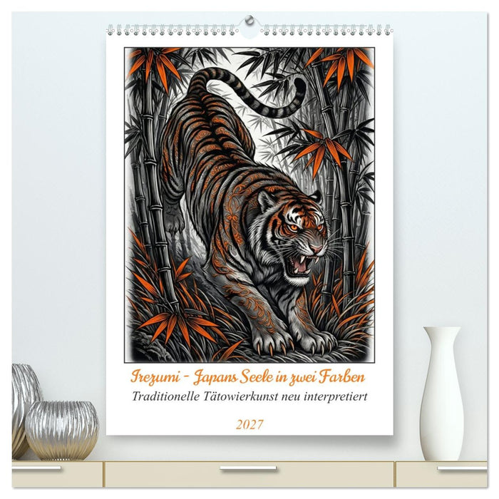 Irezumi - Japans Seele in zwei Farben (CALVENDO Premium Wandkalender 2027)
