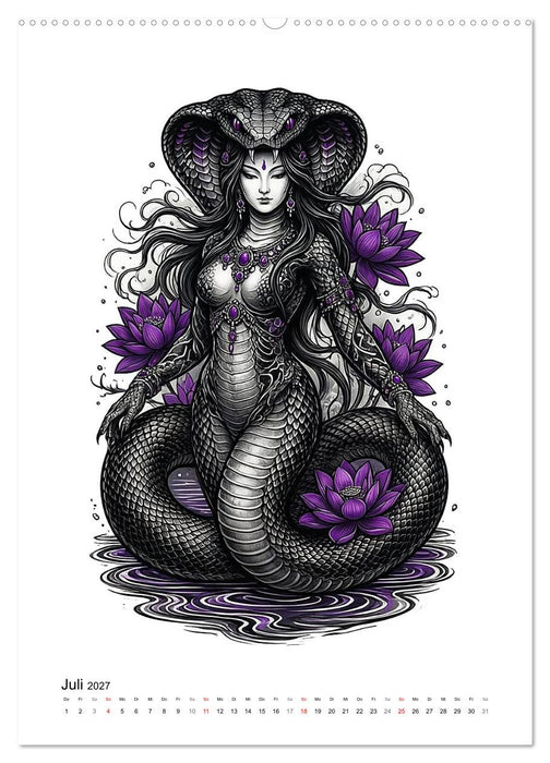 Irezumi - Japans Seele in zwei Farben (CALVENDO Premium Wandkalender 2027)