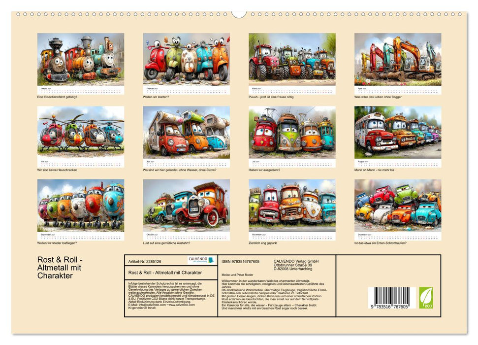 Rost & Roll - Altmetall mit Charakter (CALVENDO Premium Wandkalender 2027)