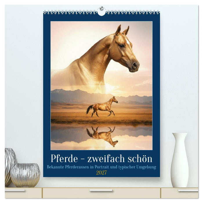 Pferde - zweifach schön (CALVENDO Premium Wandkalender 2027)
