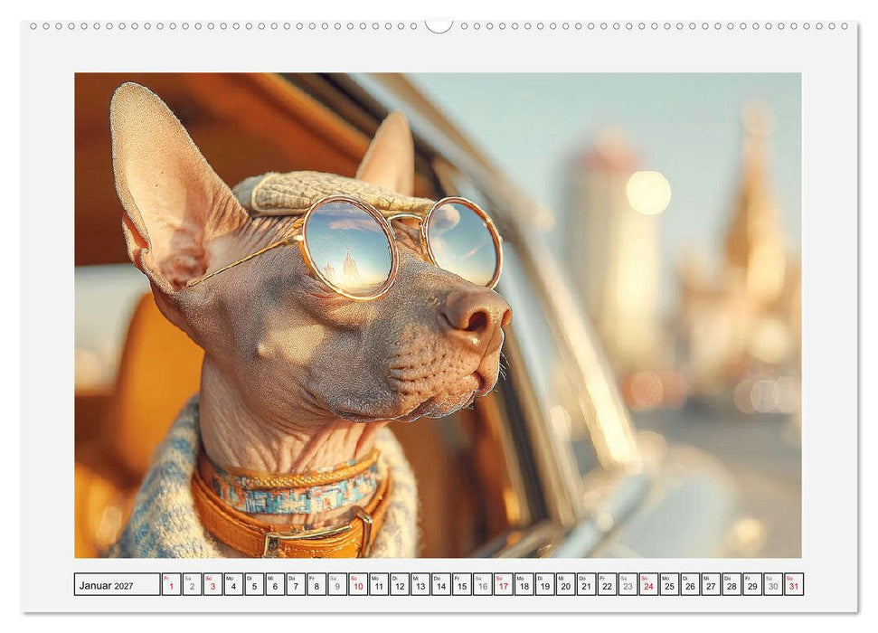 Der Xoloitzcuintli. Uralte Seelen aus aztekischem Erbe (CALVENDO Wandkalender 2027)