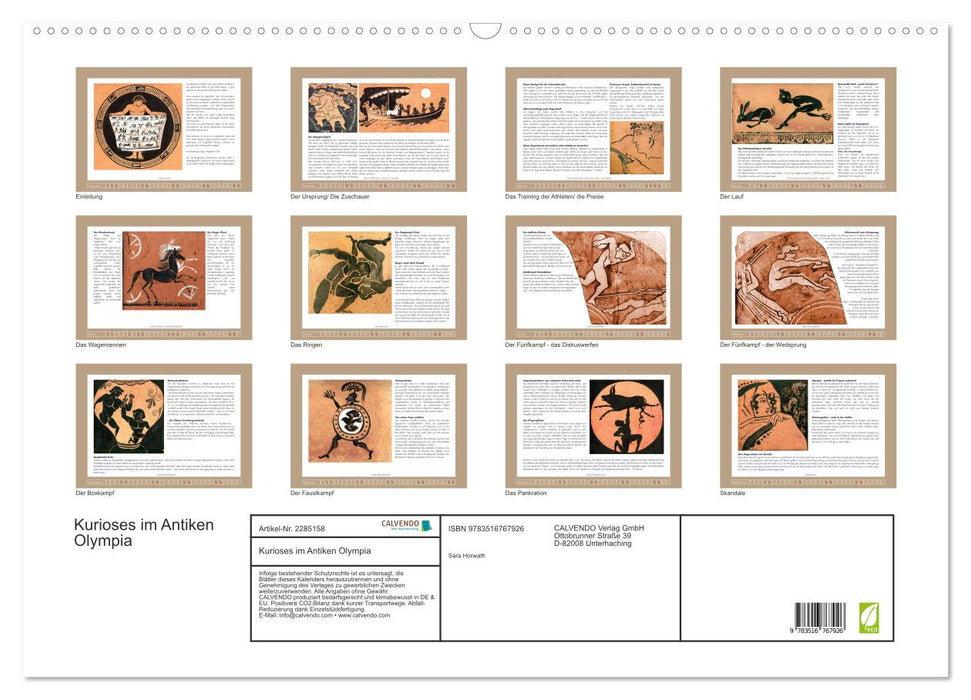 Kurioses im Antiken Olympia (CALVENDO Wandkalender 2027)